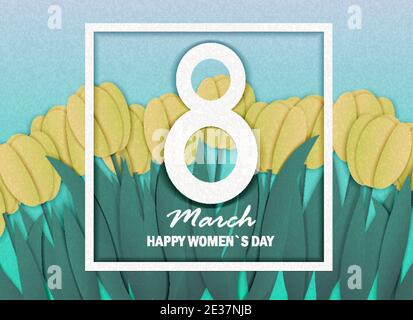 Congratulazioni per l'8 marzo o la giornata delle donne Illustrazione Vettoriale