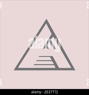 Lettera a forma di triangolo UN logo astratto e un vettore monogramma Illustrazione Vettoriale