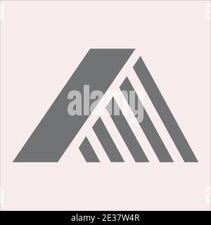 Lettera a forma di triangolo UN logo astratto e un vettore monogramma Illustrazione Vettoriale