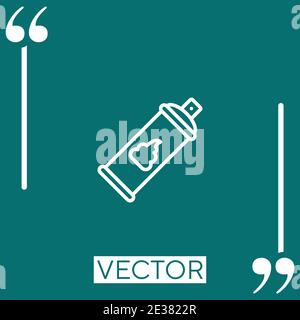 Icona vettore di rasatura icona lineare. Linea tratto modificabile Illustrazione Vettoriale