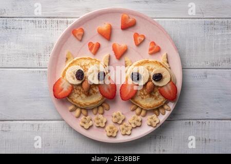 Frittelle dolci per bambini, colazione giornaliera Foto Stock