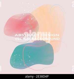 Astratto Arte sfondo Watercolor Stain minimalista mano Draw Illustrazione Vettoriale