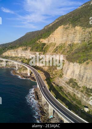 Aereo del Sea Cliff Bridge a nord di Wollongong New Galles del Sud Australia Foto Stock