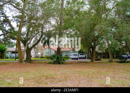 Case gentrifed da Henry & Ola Park - Seminole Heights quartiere, Tampa, Florida Foto Stock