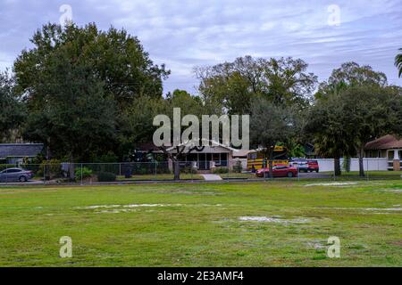 Case gentrifed da Henry & Ola Park - Seminole Heights quartiere, Tampa, Florida Foto Stock