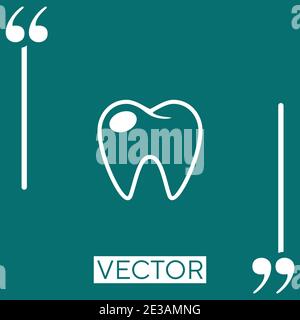 Icona molare con vettore di cavità icona lineare. Linea tratto modificabile Illustrazione Vettoriale