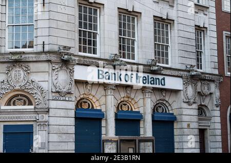 Derry, Irlanda del Nord - 16 gennaio 2020: Banca d'Irlanda nella città di Derry Foto Stock