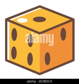 Dadi di gioco con buchi, cubi quadrati per giocare Illustrazione Vettoriale