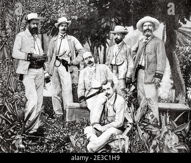 La guerra cubana. Heroes de Sao del Indio, battaglia della guerra necessaria (1895-1898) il 31 agosto 1895 nella provincia di Oriente de Cuba. Da la Ilustracion Española y americana 1895 Foto Stock