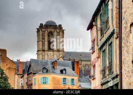 Cattedrale di le Mans, Francia, immagine HDR Foto Stock