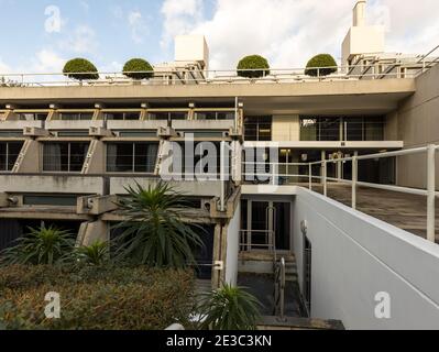 Controverso brutto strated concrete New Court chiamato la macchina da scrivere a. Christs College Cambridge Foto Stock