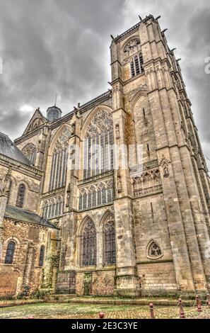 Cattedrale di le Mans, Francia, immagine HDR Foto Stock