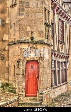 Le Mans centro storico, immagine HDR Foto Stock