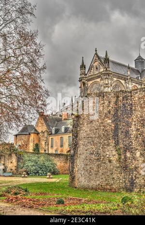 Cattedrale di le Mans, Francia, immagine HDR Foto Stock