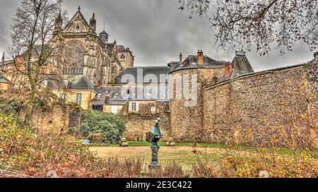 Cattedrale di le Mans, Francia, immagine HDR Foto Stock