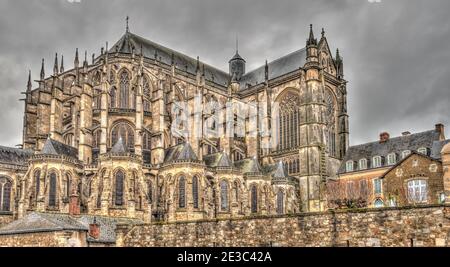 Cattedrale di le Mans, Francia, immagine HDR Foto Stock