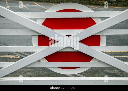 Cancello di ferrovia Foto Stock