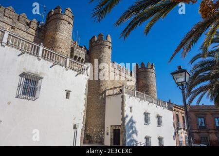 Zafra è una città moresca della provincia di Badajoz, Estremadura, Spagna, la capitale di Zafra - Río Bodión, città natale del maestro di scacchi Fray Ruy Lopez. Foto Stock