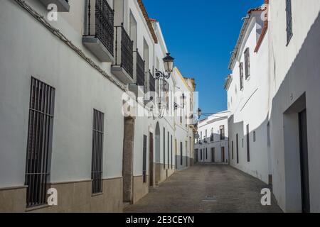 Zafra è una città moresca della provincia di Badajoz, Estremadura, Spagna, la capitale di Zafra - Río Bodión, città natale del maestro di scacchi Fray Ruy Lopez. Foto Stock