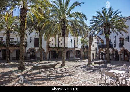 Zafra è una città moresca della provincia di Badajoz, Estremadura, Spagna, la capitale di Zafra - Río Bodión, città natale del maestro di scacchi Fray Ruy Lopez. Foto Stock