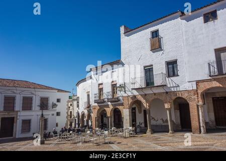 Zafra è una città moresca della provincia di Badajoz, Estremadura, Spagna, la capitale di Zafra - Río Bodión, città natale del maestro di scacchi Fray Ruy Lopez. Foto Stock