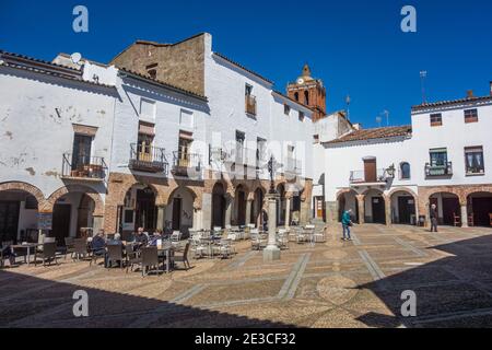 Zafra è una città moresca della provincia di Badajoz, Estremadura, Spagna, la capitale di Zafra - Río Bodión, città natale del maestro di scacchi Fray Ruy Lopez. Foto Stock