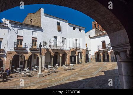 Zafra è una città moresca della provincia di Badajoz, Estremadura, Spagna, la capitale di Zafra - Río Bodión, città natale del maestro di scacchi Fray Ruy Lopez. Foto Stock