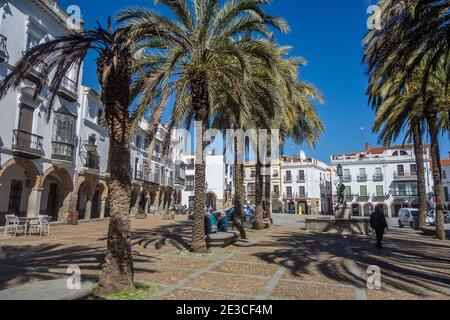 Zafra è una città moresca della provincia di Badajoz, Estremadura, Spagna, la capitale di Zafra - Río Bodión, città natale del maestro di scacchi Fray Ruy Lopez. Foto Stock