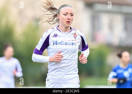 Firenze, Italia. 17 gennaio 2021. Louise Quinn (Fiorentina Femminile) durante ACF Fiorentina Femminile vs Accademia San Marino, Serie di calcio Italiana UNA partita femminile a Firenze, Italia, Gennaio 17 2021 Credit: Independent Photo Agency/Alamy Live News Foto Stock