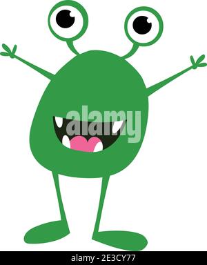 Mostro di cartone animato, illustrazione vettoriale per l'illustrazione dello stock di Halloween Illustrazione Vettoriale