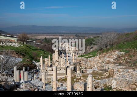 L'antica via cittadina di Efeso, Turchia Foto Stock