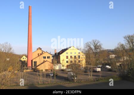 GERMANIA, UHINGEN, GERBER PARK, 08 APRILE 2018: L'ex conceria ospita ora una birreria locale, ristoranti e un hotel a quattro stelle. Foto Stock