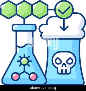 Biotecnologia ambientale icona colore RGB Illustrazione Vettoriale