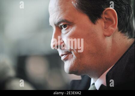 Christophe Cambadelis al discorso di Martine Aubry per il nuovo anno, tenuto presso la Bellevilloise di Parigi, Francia, il 19 gennaio 2009. Foto di Mousse/ABACAPRESS.COM Foto Stock