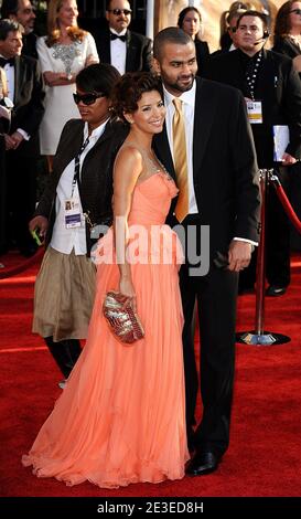 EVA Longoria e Tony Parker in arrivo per la quindicesima cerimonia annuale degli attori della gilda Awards, tenutasi presso l'auditorium Shrine di Los Angeles, CA, USA il 25 gennaio 2009. Foto di Lionel Hahn/ABACAPRESS.COM Foto Stock