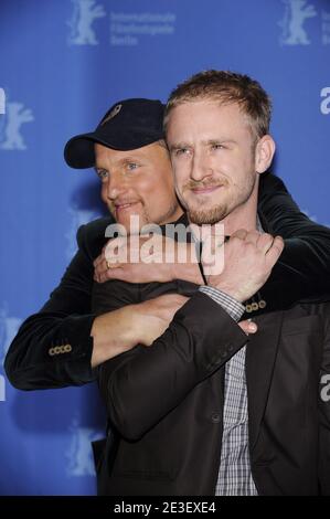 Woody Harrelson e ben Foster partecipano alla fotocellula per 'The Messenger' come parte del 5nono Festival di Berlino al Grand Hyatt Hotel il 9 febbraio 2009 a Berlino, Germania. Foto di Mehdi Taamallah/ABACAPRESS.COM Foto Stock