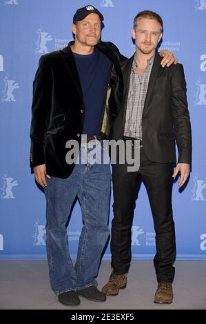 Woody Harrelson e ben Foster partecipano alla fotocellula per 'The Messenger' come parte del 5nono Festival di Berlino al Grand Hyatt Hotel il 9 febbraio 2009 a Berlino, Germania. Foto di Mehdi Taamallah/ABACAPRESS.COM Foto Stock