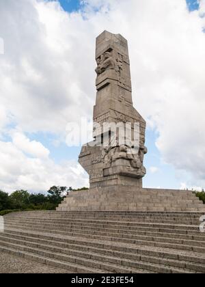 Westerplatte Monument in cui si celebra la prima battaglia della seconda guerra mondiale, Danzica, Polonia Foto Stock