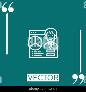 Icona vettore risorse umane icona lineare. Linea stroked modificabile Illustrazione Vettoriale