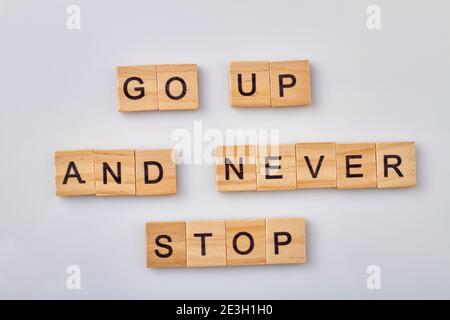 Citazione motivazionale e motivazionale. Foto Stock