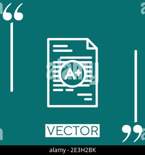 Icona vettore di valutazione icona lineare. Linea stroked modificabile Illustrazione Vettoriale