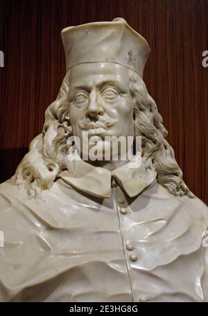 Busto Cardinale Leopoldo di Medici 1690 laboratorio di marmo di Giovanni Battista Foggini 1652-1725 Italiano, Italia, Leopoldo de' Medici 1617 – 1675 cardinale italiano, studioso, patrono delle arti e Governatore di Siena, Foto Stock