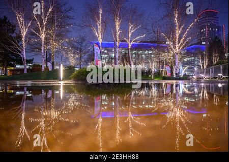 Natale a MediaCityUK, Salford Quays, Salford, Manchester Foto Stock