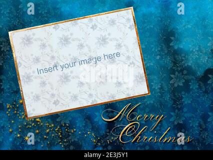 LAYOUT DEL BIGLIETTO DI NATALE: Inserire la propria immagine Foto Stock