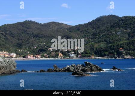 Bonassola paesaggio, Cinque Terre parco nazionale,Italia Foto Stock