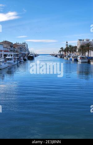 Città di pescatori nel Mar Mediterraneo vicino a Marsiglia, Francia Foto Stock