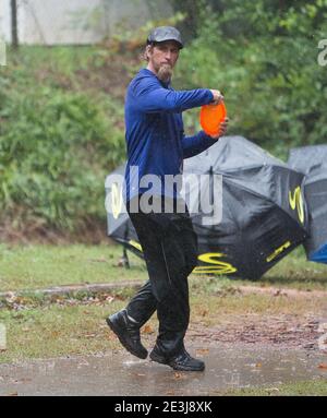 Torneo di disc golf a Rock Hill, S.C. Foto Stock