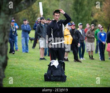 Torneo di disc golf a Rock Hill, S.C. Foto Stock