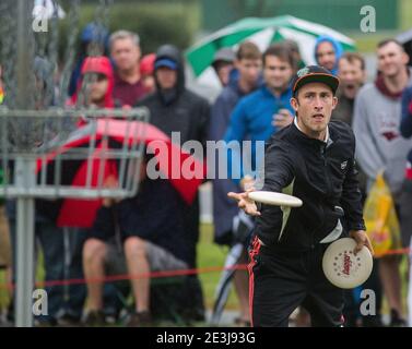 Torneo di disc golf a Rock Hill, S.C. Foto Stock