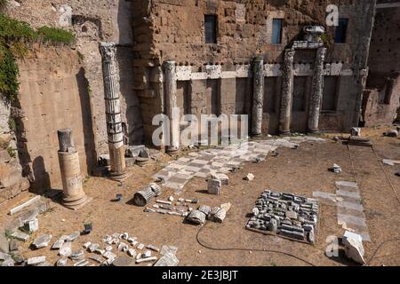 Foro di Augusto antiche rovine della città di Roma in Italia Foto Stock
